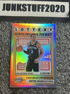 Boleto de lotería Contenders Optic Victor Wembanyama 2023 Silver Holo Prizm Rookie - Imagen 1 de 4