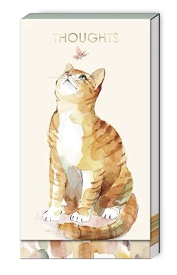 PUNCH STUDIO TALL NOTEPAD GINGER CAT MAGNETIC CLOSURE 75 SHEETS 6" x 3.25" NEW - Image 1 of 2