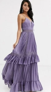 Brand New True Decadence Dress UK 10 Maxi Long Lilac Mauve wedding party holid - Picture 1 of 7