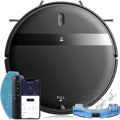 MANVINS G20 Robot Vacuum and Mop Combo App/Alexa/WiFi Cleaner Tangle-Free Black - Image 1 of 4