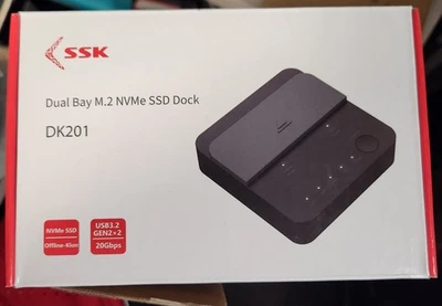 NVMe SSD Cloner, M.2 Duplicator Dual Bay NVMe Enclosure, Tool-Free 20Gbps USB... - Image 1 of 2