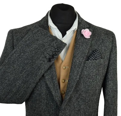 Harris Tweed Tailored Country 2 Tone Navy Blazer Jacket 38R #52 IMMACULATE - Image 1 of 4