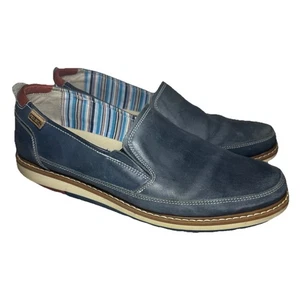 Pikolinos Men’s Slip On Leather Shoes Blue Size 43 Us 10 / 9.5 Comfort Shock - Picture 1 of 10