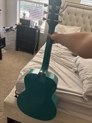 Teal Aurora Guitar Acoustic Guitar - Image 1 of 3