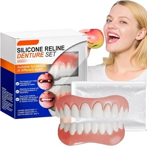 Clip in Veneers Teeth, 1 Pair of Soft Denture Reline Kit - Picture 1 of 9