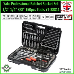 SOCKET SET RATCHET Yato Professional Tools 1/2" 1/4" 3/8" 150pcs Tools YT-38811 - Picture 1 of 5