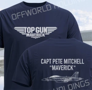 TOP GUN MAVERICK T-Shirt 2-sided F 18 U.S. NAVY FIGHTER WEAPONS SCHOOL - Picture 1 of 7