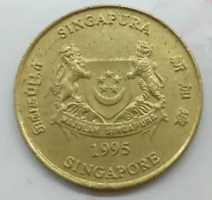 Singapore 5 Cents 1995 Foreign International Coin (a89) - Picture 1 of 2