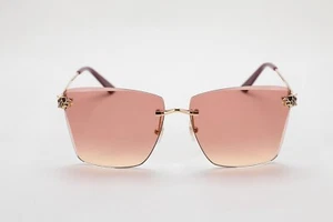 New Cartier Panthère eyewear optical sunglasses womens CT0397S 003 gold red - Picture 1 of 8