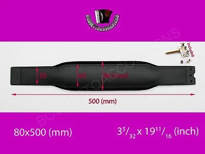 ACCORDION BASS STRAP Black Leather Velvet 500x80 With Hardware Included Italy - Image 1 of 4