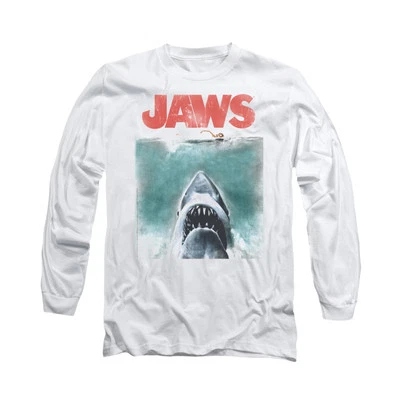 JAWS VINTAGE POSTER Licensed Adult Men's Long Sleeve Graphic Tee Shirt SM-3XL - Image 1 of 2