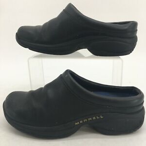 Merrell Jungle Primo Mule Shoes Womens 7.5 Black Leather Casual Slip On Shoes