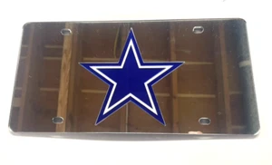 Dallas Cowboys Laser Cut Mirror License Plate - NEW - Picture 1 of 4