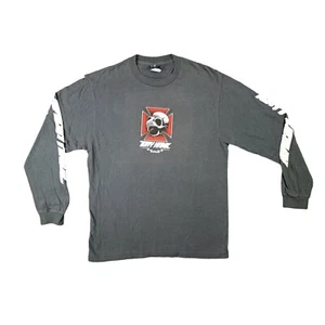 Vintage Tony Hawk T Shirt Medium 1983 Gray Skateboard Powell Peralta Dodo Skull - Picture 1 of 7