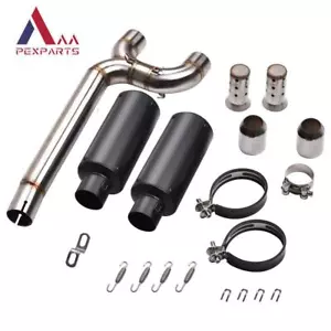 Slip for Yamaha FZ6 FZ6N FZ6S 2004-2009 Exhaust Mid Link Pipe Muffler Tips - Bild 1 von 24