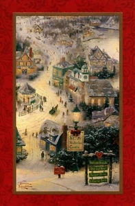 Merry Christmas St. Nicholas Circle Thomas Kinkade Hallmark Card - Set of 7 - Picture 1 of 4