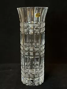 24% Bleikristall Vase UdSSR Gusevskoy Blockmuster Geometrisch 1970 Vintage - Bild 1 von 5