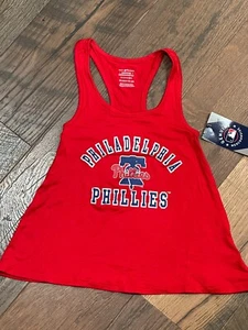 Philadelphia Phillies MLB Youth Girls Red Logo Racer Back Tank - NWT - Picture 1 of 6