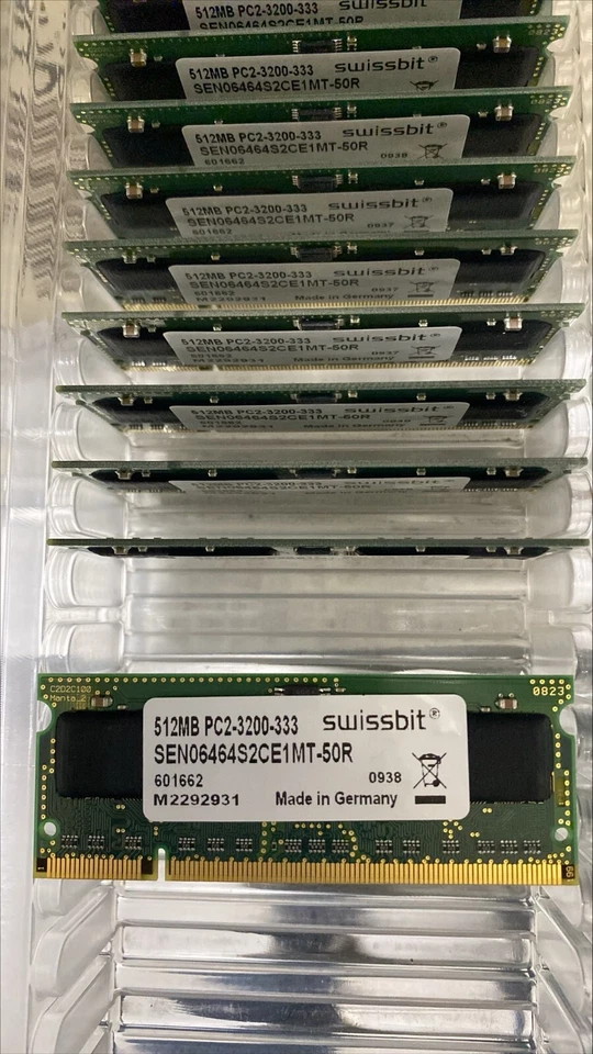SEN06464S2CE1MT-50R Swissbit 512MB DDR2 400MHz PC2-3200 200pin SODIMM Memory RAM - Image 1 of 1