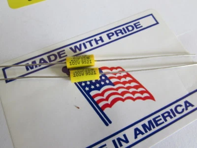 .1uF, 100V, 5%, Mallory Metallized Polyester Film Axial Capacitor Tublar AUDIO 2 - Image 1 of 4