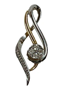 Sterling Silver & 10K Yellow Gold Swirl Pendant - 1.82 grams - Picture 1 of 6