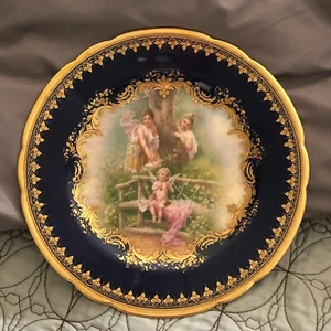 Lovely Ambrosius Lamm Dresden Gold Encrusted Plate #6 - Picture 1 of 14