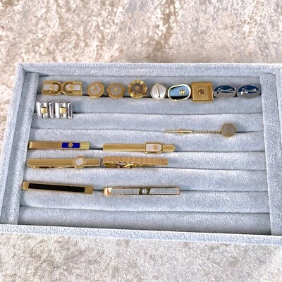 Un bulto de gemelos Dunhill vintage x 4 pares y barra de amarre x 6 unidades en varios mods Foto 1 de 4