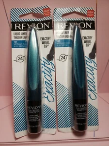 LOT OF 2 Revlon Exactify Wheel Tip Liquid Liner, 104 Mermaid Blue # roller tip - Picture 1 of 2