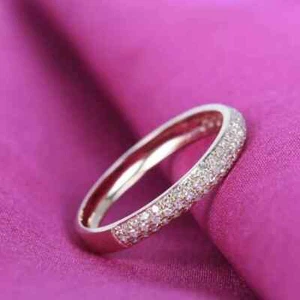 2Ct Real Moissanite Men's Wedding Band Ring 14k Yellow Gold Plated Silver - Picture 1 of 1