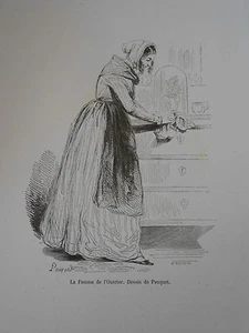 Gravure 19èm - La femme de l'ouvrier - Imagen 1 de 1