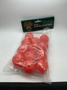 Practice Golf Balls 12 Pack - Plastic Hollow Golf Balls - Open Package - Picture 1 of 3
