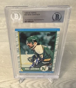 Mike Gartner Minnesota North Stars Autographed Signed Beckett BAS Card COA - Picture 1 of 5