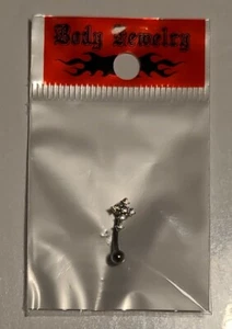 CZ Paved Cross Top 316L Chirurgenstahl Augenbrauenring/gebogene Langhanteln - Bild 1 von 1