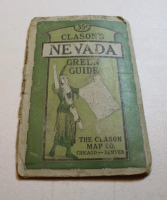 c1920 CLASON GREEN GUIDE with Map of NEVADA and California - Image 1 of 3