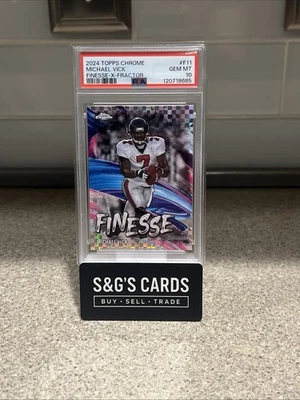 2024 Topps Chrome - Finesse Michael Vick #F-11 X-Fractor PSA 10 POP 1 - Image 1 of 2