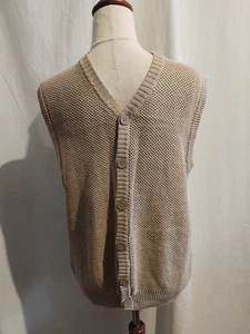 Chaleco Ralph Lauren RRL Beige Lino Algodón Mediano - Imagen 1 de 7