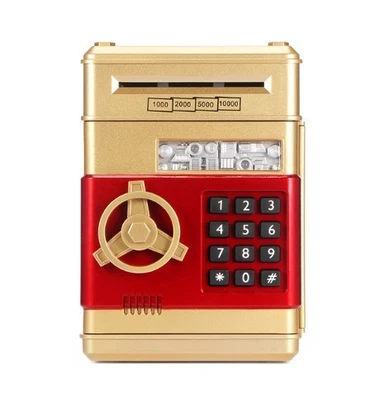 Caja fuerte con bloqueo de contraseña para alcancía de ahorros para cajero automático Foto 1 de 4