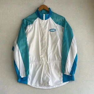 NIKE Giacca Vintage Donna Medium (8-10) Bianco Teal Giacca a Vento Pista Y2K Anni 90’s - Foto 1 di 15
