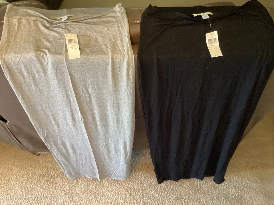 Lote de 2 - Falda Lápiz Larga Nicki Minaj Talla XL Informal Carrera Elegante Negra Gris Foto 1 de 4