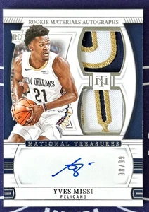 2024-25 National Treasures Yves Missi RC Rookie Dual Jersey Patch Auto /99 - Picture 1 of 3