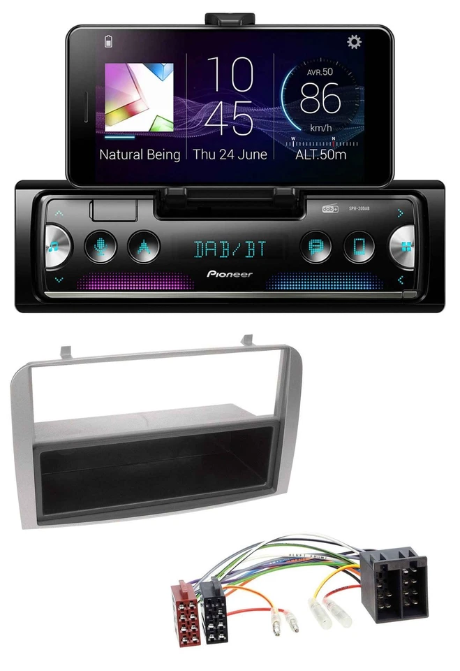 Pioneer USB MP3 Bluetooth DAB Autoradio für Alfa Romeo 147 GT silber Ablagefach - Bild 1 von 4