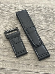 Onkel Seiko zweiteiliges Leder Uhrenarmband - SCHWARZ - 20 mm - Bild 1 von 4