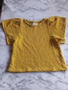 MADEWELL Texture Thread Top XSmall Blouse Open Yellow Mustard - Picture 1 of 12