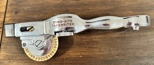 Vintage DYMO-MITE Tapewriter Chrome Hand Embossing Label Maker **READ** - Picture 1 of 10