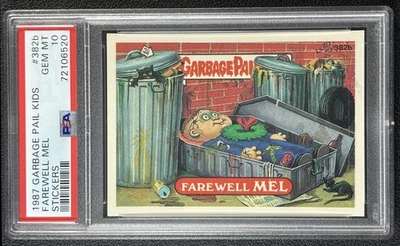 FAREWELL MEL PSA 10 1987 TOPPS GARBAGE PAIL KIDS GPK SERIES #382B STICKER 6520 - Image 1 of 2