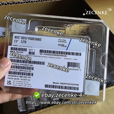 3.2TB SSD Intel D7-P5600 U2 SERIES SSDPF2KE032T9N1 Solid State Drive NVME - Image 1 of 2