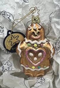 Inge-Glas Gingerbread Girl German Glass Tag/box/paper Sold By Neiman Marcus - Picture 1 of 6