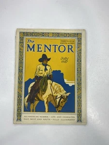 The Mentor Magazine July 1927 The American Cowboy Douglas Branch Good Condition - Imagen 1 de 11