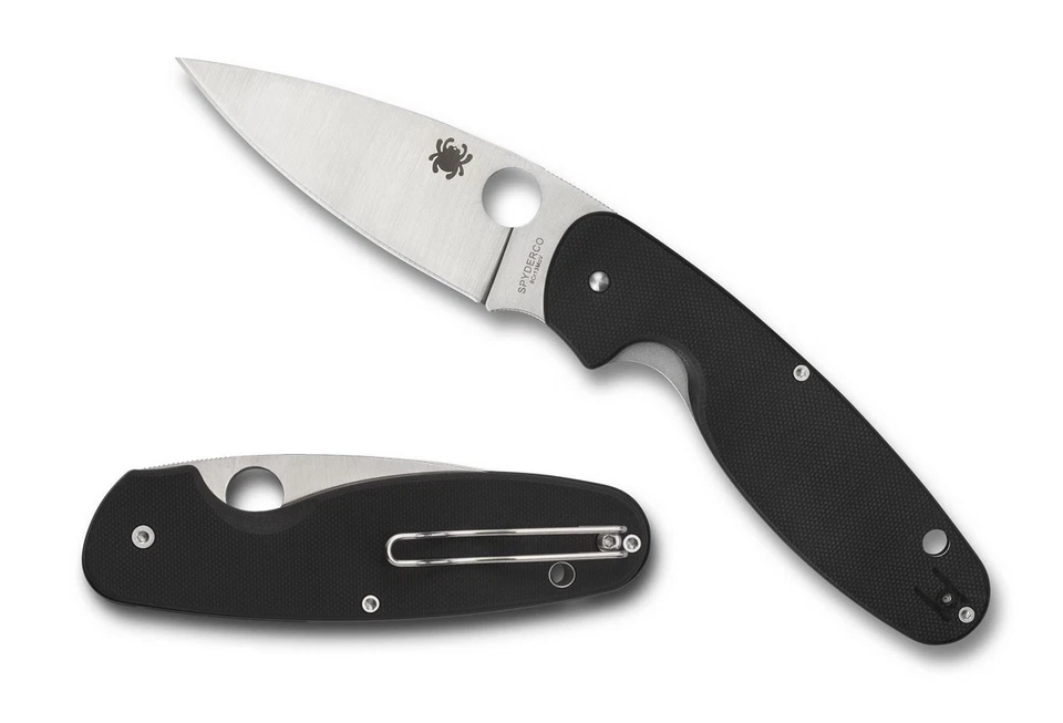 Cuchillo de bolsillo Spyderco Cuchillos Énfasis Liner Lock negro G-10 acero inoxidable C245GP Foto 1 de 4