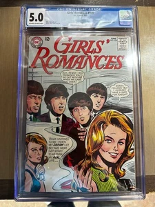Girls’ Romances #109 CGC 5.0 Rare Beatles Cover DC Comics 1965 Girls Love - Picture 1 of 2